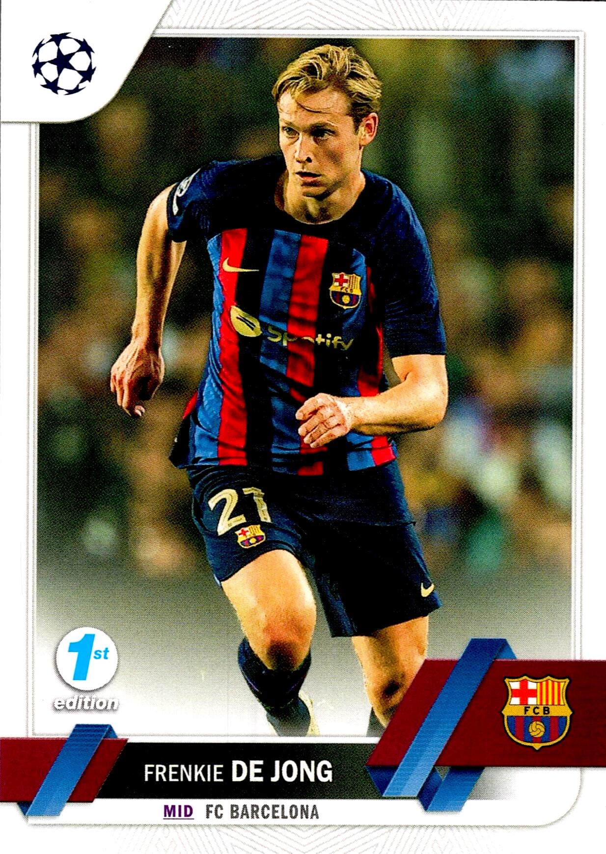 TOPPS UEFA CHAMPIONS LEAGUE 2022/2023 FRENKIE DE JONG Nº30 1ST