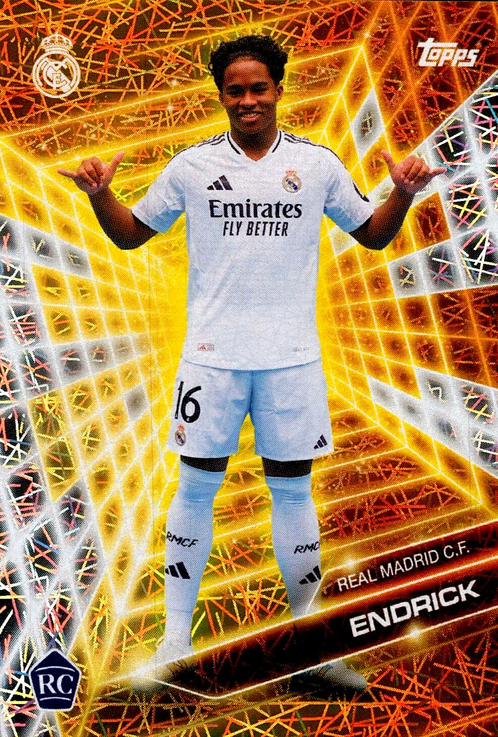 FAN SET REAL MADRID 2024/25 ENDRICK GOLDEN FUTURE ELECTRIC PARALLEL NºGF-5 RC