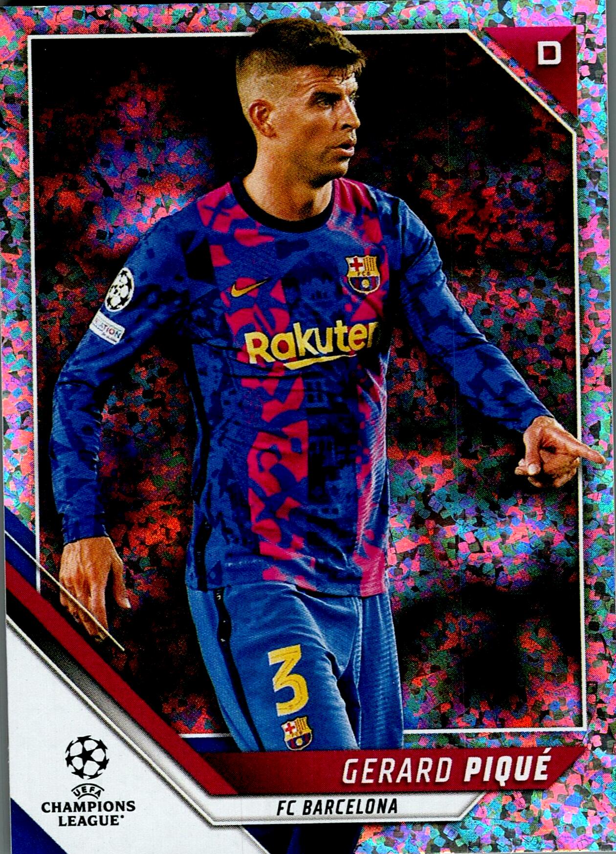 TOPPS UEFA CHAMPIONS LEAGUE 2021/2022 GERARD PIQUÉ SPARKLE Nº174