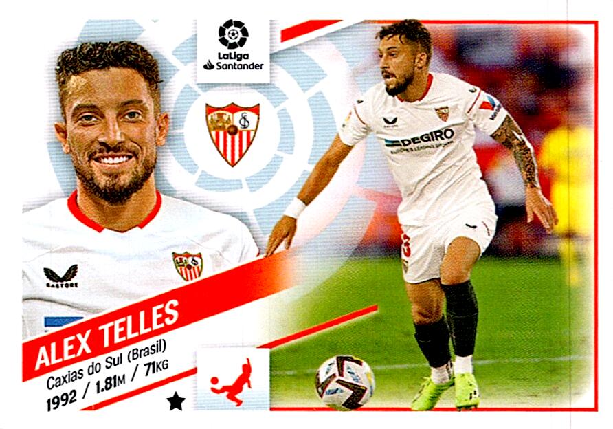 Cromo Liga Este 2022/2023 ALEX TELLES ULTIMO FICHAJE Nº30 TERCERA EDICION