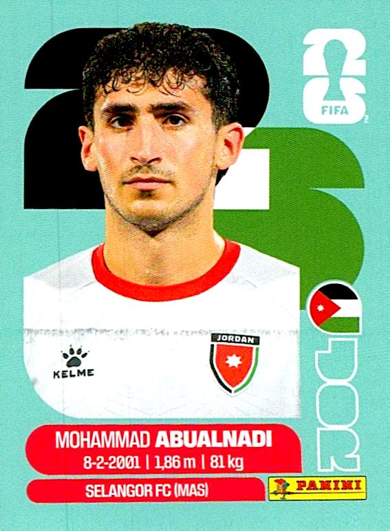 STICKERS FIFA WORLD CUP 2026 MOHAMMAD ABUALNADI NºJOR 8