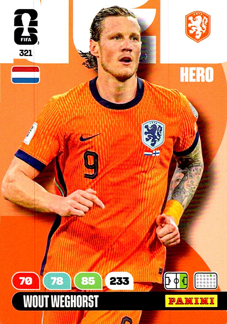 ADRENALYN WORLD CUP 2026 WOUT WEGHORST NETHERLAND Nº321