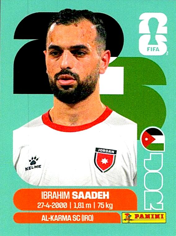 STICKERS FIFA WORLD CUP 2026 IBRAHIM SAADEH NºJOR 9