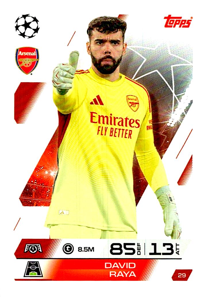 MATCH ATTAX CHAMPIONS LEAGUE 2025/2026 DAVID RAYA Nº29