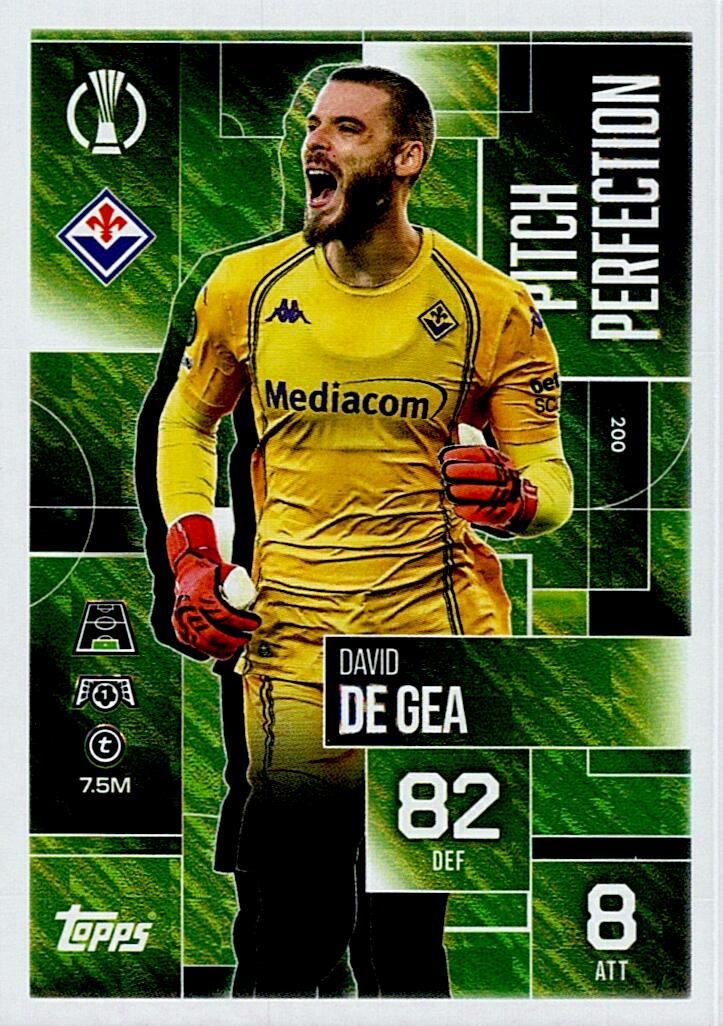 TOPPS MATCH ATTAX EXTRA 2025/26 DAVID DE GEA PITCH PERFECTION Nº200