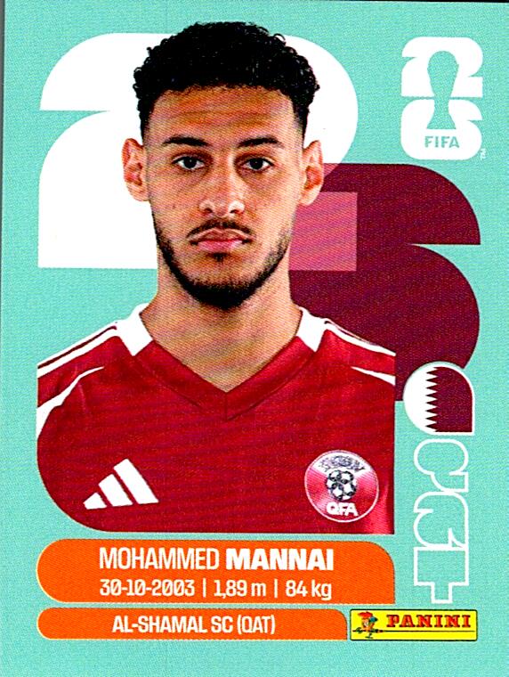 STICKERS FIFA WORLD CUP 2026 MOHAMMED MANNAI NºQAT 9