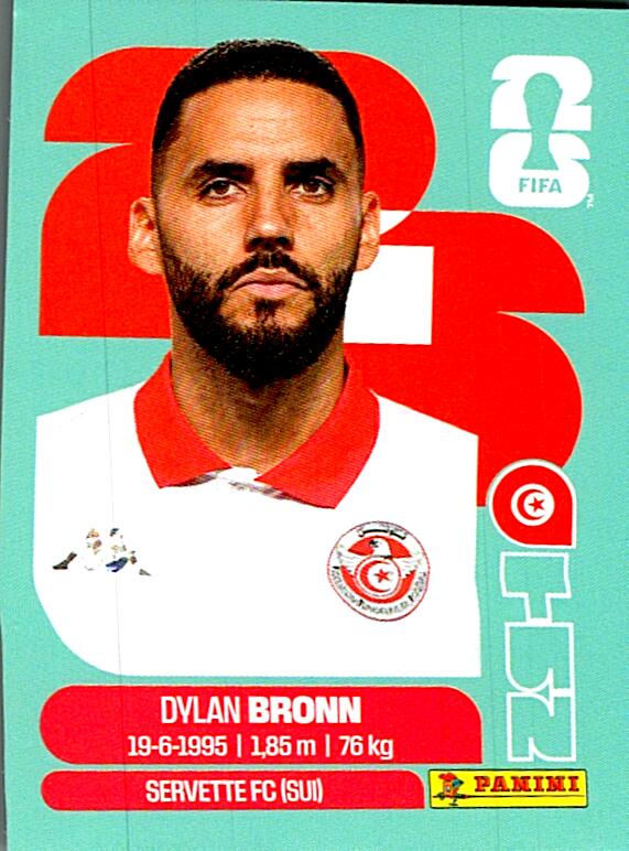 STICKERS FIFA WORLD CUP 2026 DYLAN BRONN NºTUN 8