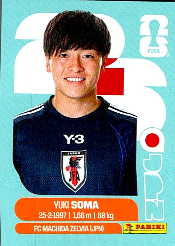STICKERS FIFA WORLD CUP 2026 YUKI SOMA NºJPN 9