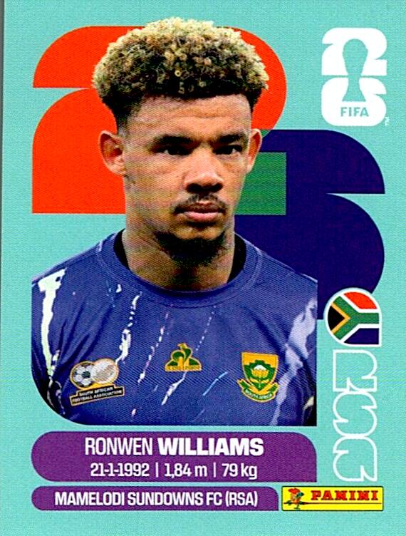 STICKERS FIFA WORLD CUP 2026 RONWEN WILLIAMS NºRSA 2