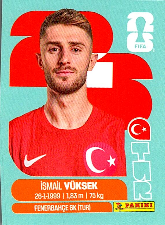 STICKERS FIFA WORLD CUP 2026 ISMAIL YÜKSEK NºTUR 10