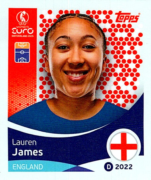 TOPPS WOMEN´S EURO SWITZERLAND 2025 LAUREN JAMES Nº265