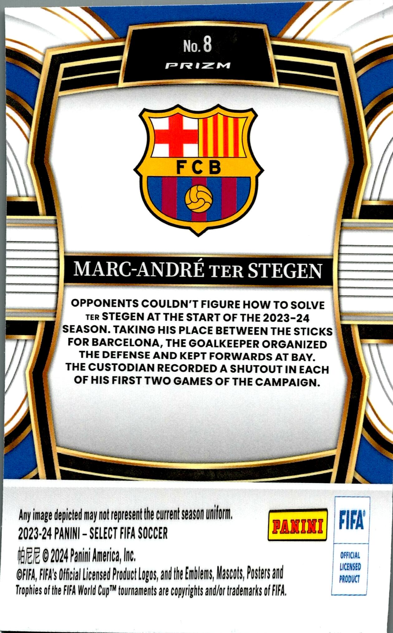 PANINI SELECT FIFA 2023/2024 TER STEGEN EQUALIZERS Nº8