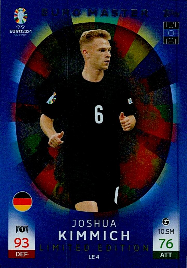 TOPPS MATCH ATTAX UEFA EURO 2024 JOSHUA KIMMICH LIMITED EDITION NºLE4
