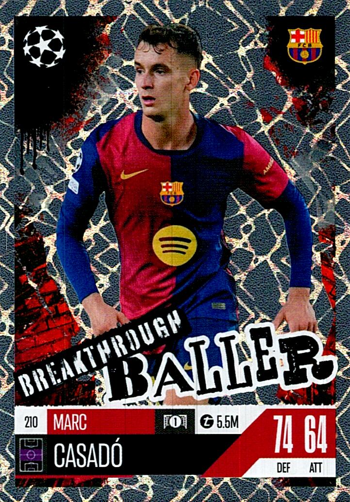 Match Attax Extra 2025 Marc Casadó Breakthrough Baller nº210