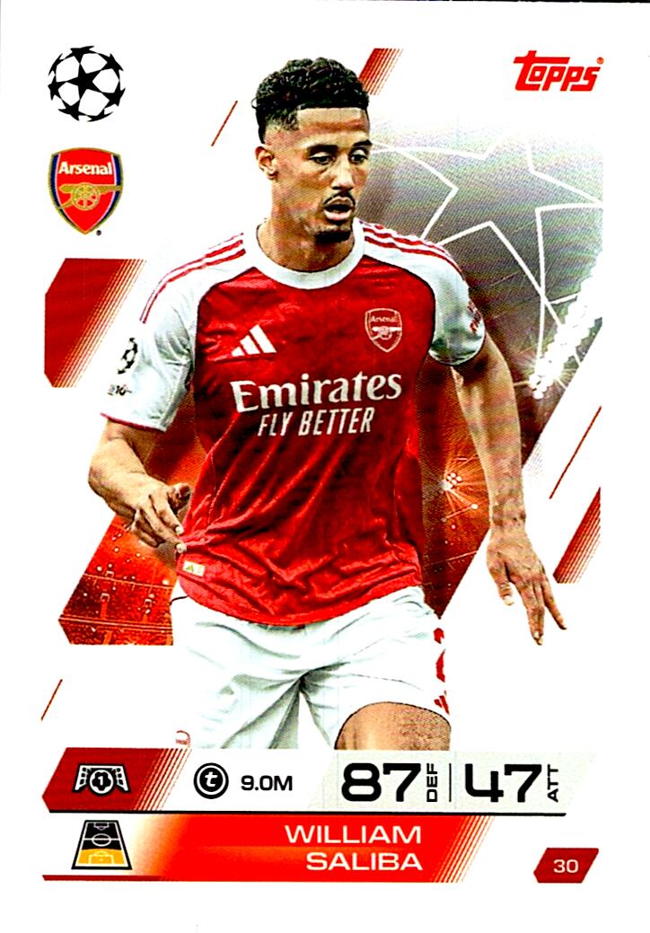 MATCH ATTAX CHAMPIONS LEAGUE 2025/2026 WILLIAM SALIBA Nº30
