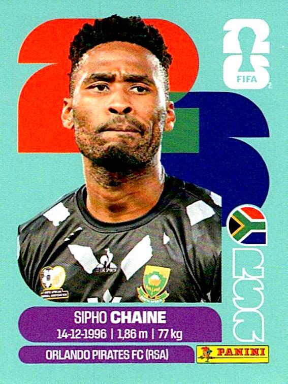 STICKERS FIFA WORLD CUP 2026 SIPHO CHAINE NºRSA 3
