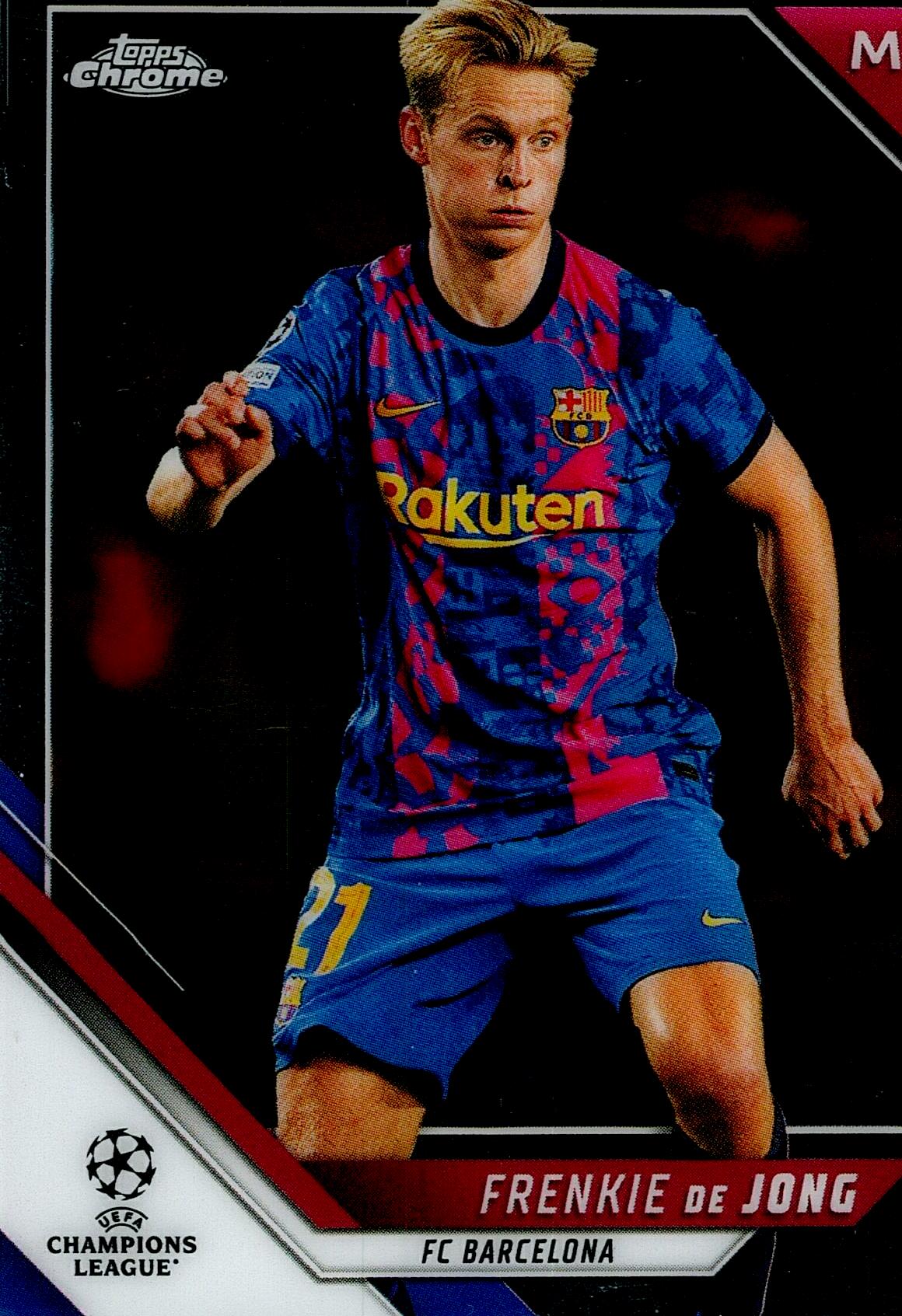 TOPPS CHROME UEFA CHAMPIONS LEAGUE 2021/2022 FRENKIE DE JONG Nº93