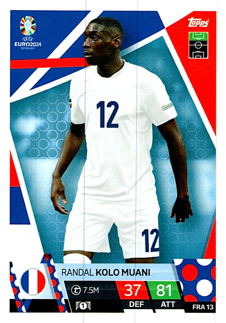 TOPPS MATCH ATTAX UEFA EURO 2024 RANDAL KOLO MUANI FRANCIA NºFRA13