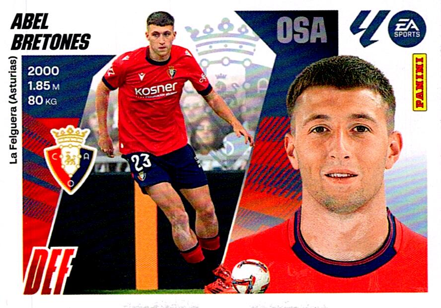 LIGA ESTE 2025/2026 CA OSASUNA ABEL BRETONES Nº10