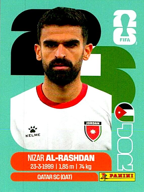 STICKERS FIFA WORLD CUP 2026 NIZAR AL-RASHDAN NºJOR 10
