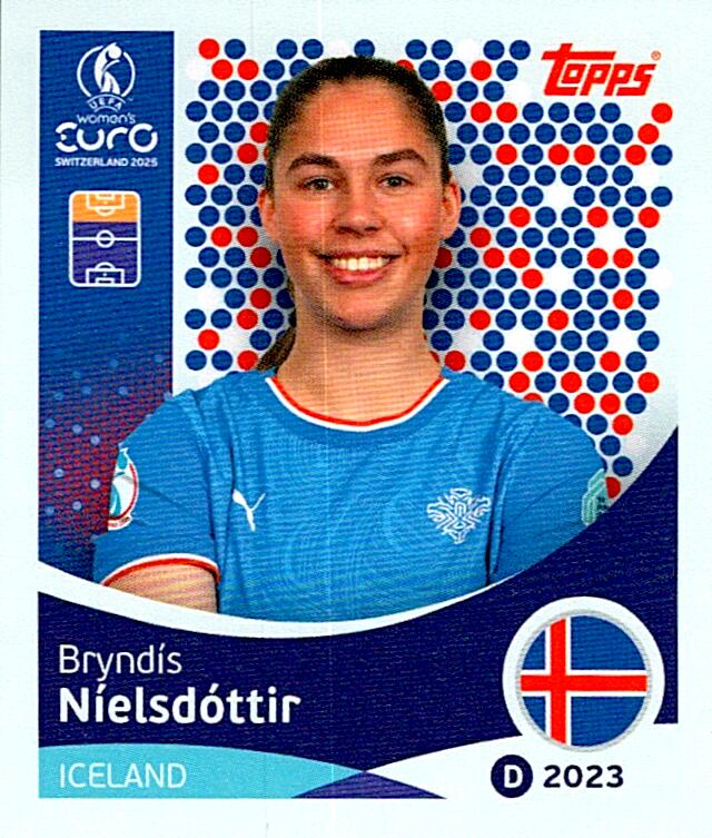TOPPS WOMEN´S EURO SWITZERLAND 2025 BRYNDÍS NÍELSDÓTTIR Nº74