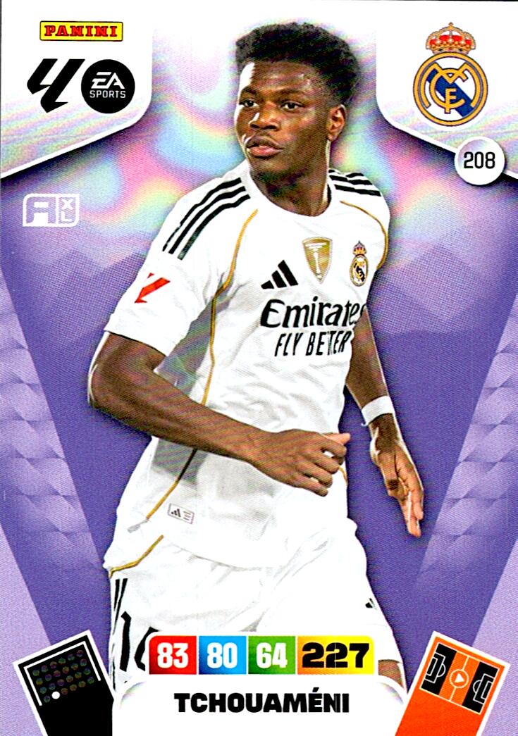 ADRENALYN LA LIGA 2025/2026 TCHOUAMENI REAL MADRID Nº208