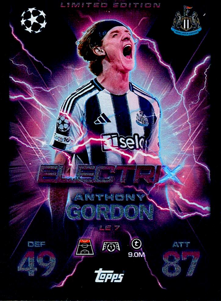 TOPPS MATCH ATTAX EXTRA 2025/26 ANTHONY GORDON LIMITED EDITION NºLE7
