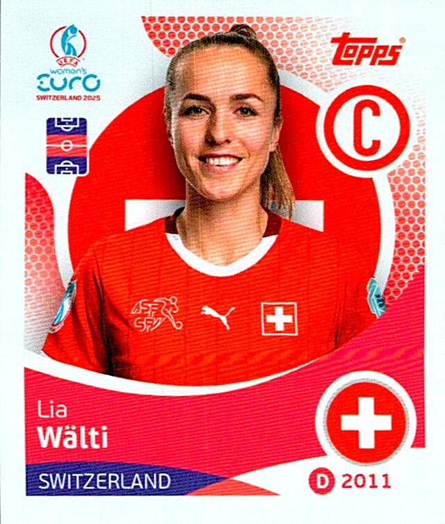 TOPPS WOMEN´S EURO SWITZERLAND 2025 LIA WÄLTI Nº30