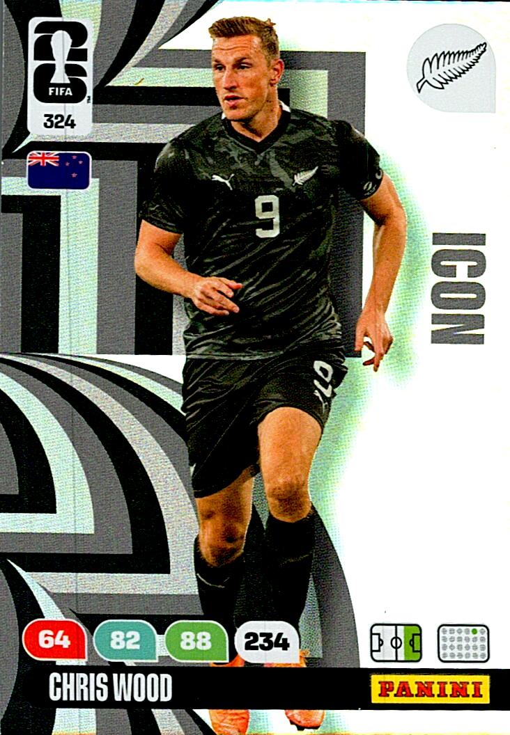 ADRENALYN WORLD CUP 2026 CHRIS WOOD NEW ZEALAND ICON Nº324