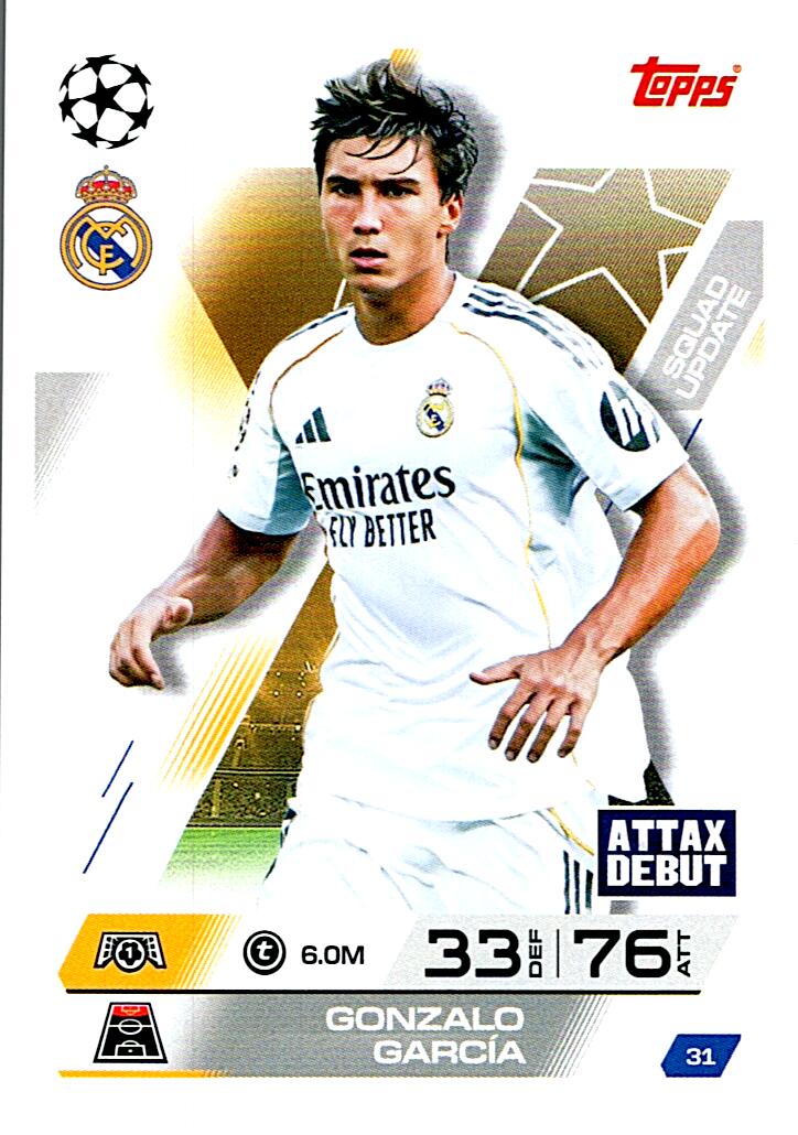 TOPPS MATCH ATTAX EXTRA 2025/26 GONZALO GARCIA Nº31