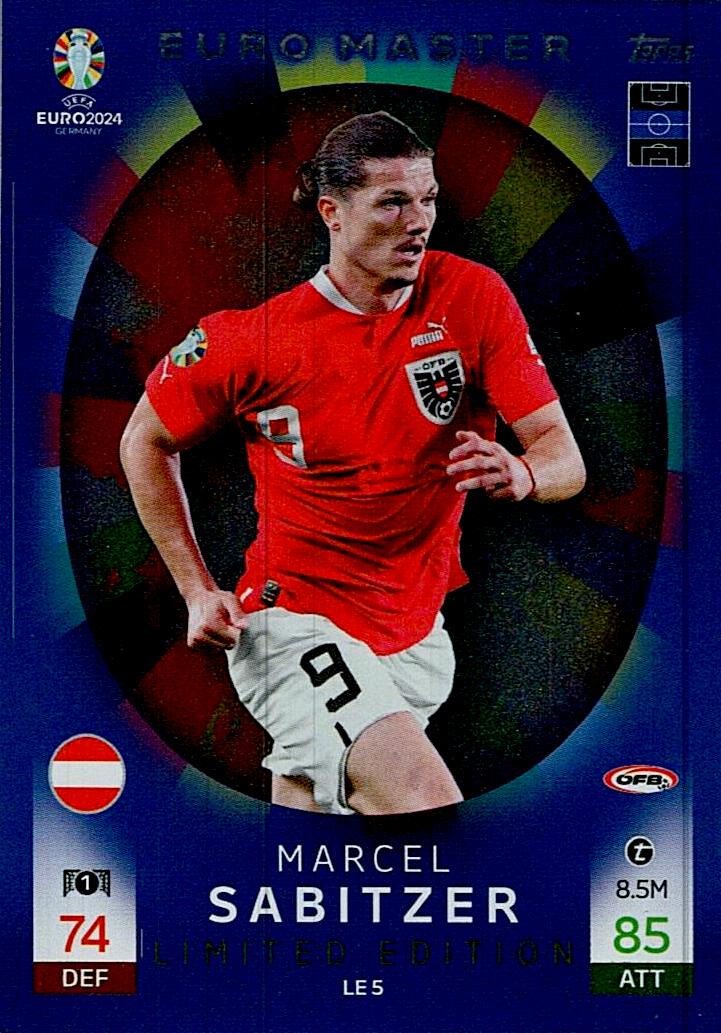 TOPPS MATCH ATTAX UEFA EURO 2024 MARCEL SABITZER LIMITED EDITION NºLE5