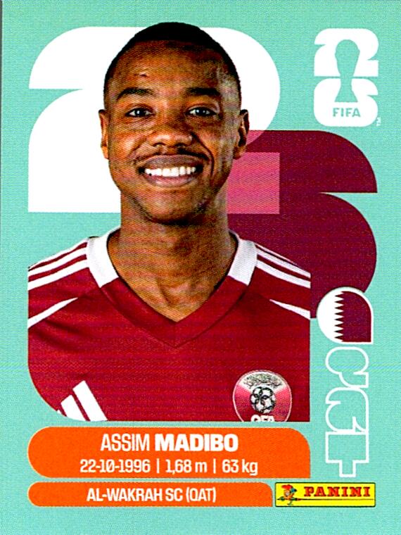 STICKERS FIFA WORLD CUP 2026 ASSIM MADIBO NºQAT 11