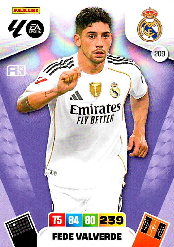 ADRENALYN LA LIGA 2025/2026 FEDE VALVERDE REAL MADRID Nº209