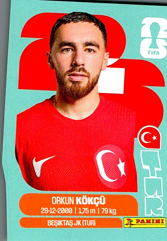 STICKERS FIFA WORLD CUP 2026 ORKUN KÖKCÜ NºTUR 12