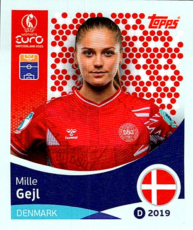 TOPPS WOMEN´S EURO SWITZERLAND 2025 MILLE GEJL Nº219