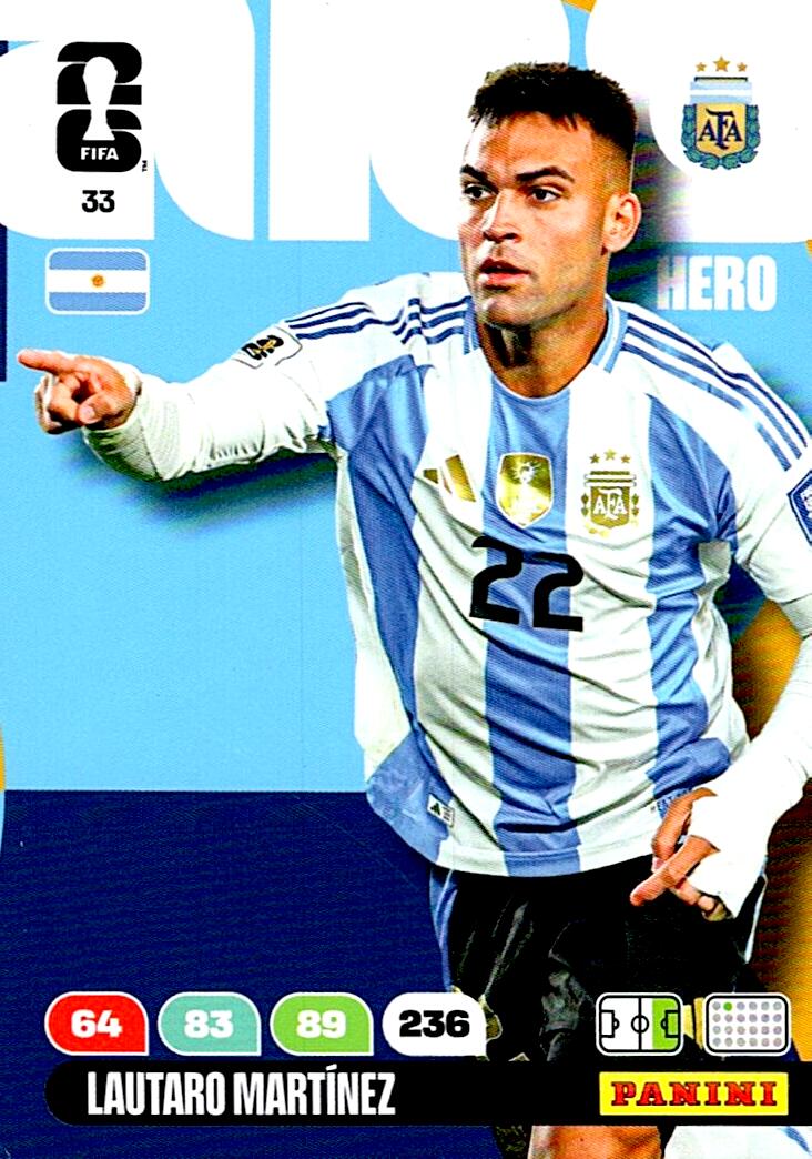 ADRENALYN WORLD CUP 2026 LAUTARO MARTINEZ ARGENTINA Nº33