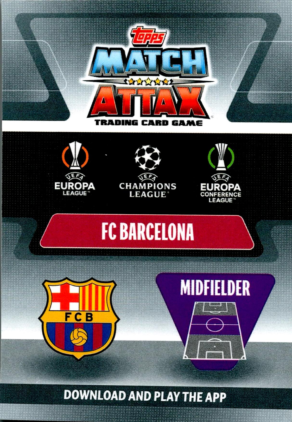 TOPPS MATCH ATTAX 2021/2022 SERGIO BUSQUETS REFRACTOR Nº77
