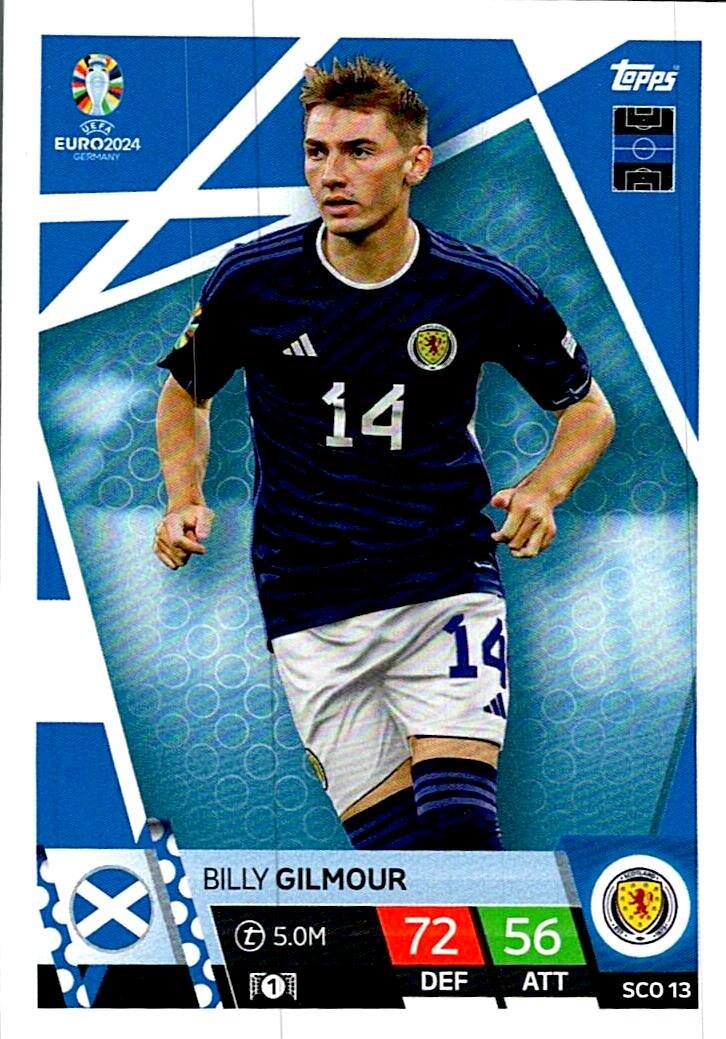 TOPPS MATCH ATTAX UEFA EURO 2024 BILLY GILMOUR ESCOCIA NºSCO13