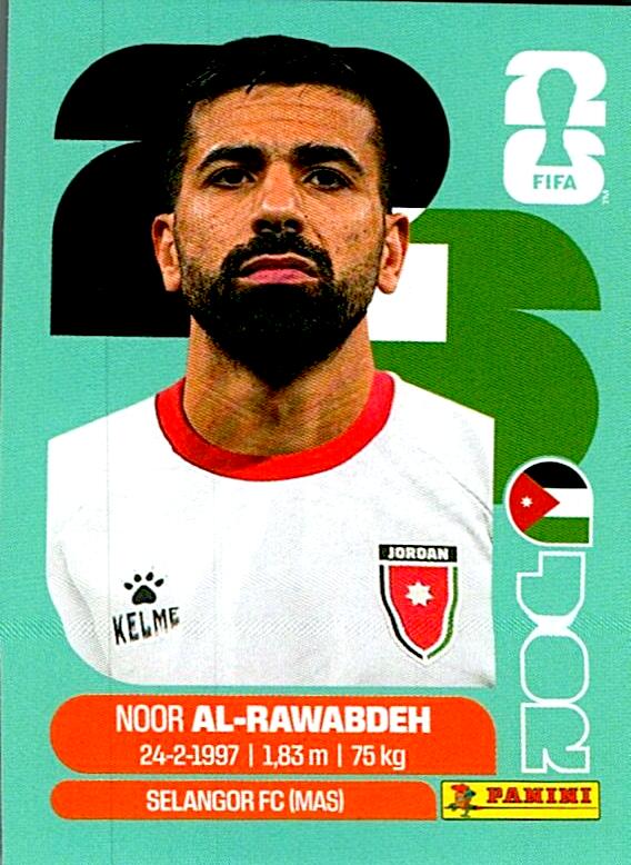 STICKERS FIFA WORLD CUP 2026 NOOR AL-RAWABDEH NºJOR 11