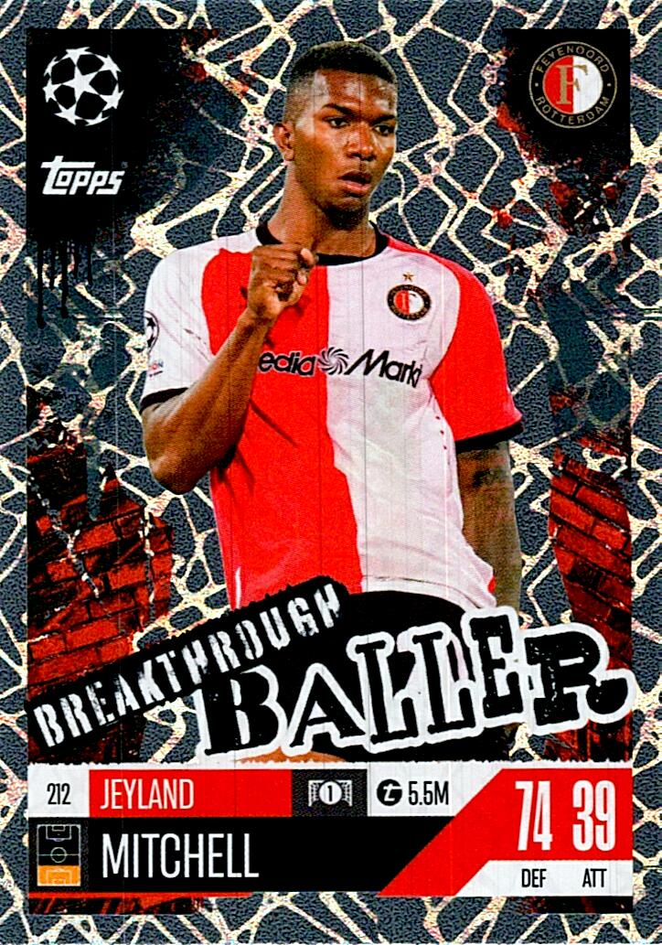 Match Attax Extra 2025 Jeyland Mitchell Breakthrough Baller nº212