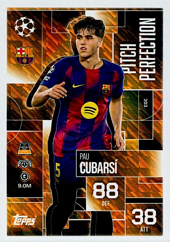 TOPPS MATCH ATTAX EXTRA 2025/26 PAU CUBARSI PITCH PERFECTION Nº203