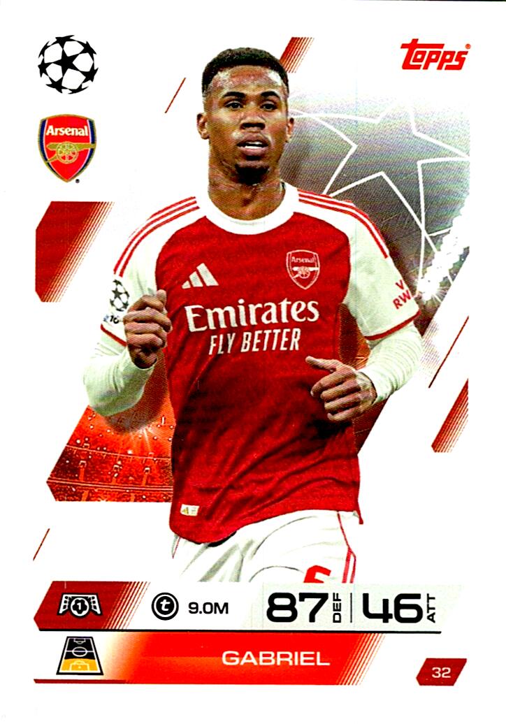 MATCH ATTAX CHAMPIONS LEAGUE 2025/2026 GABRIEL Nº32