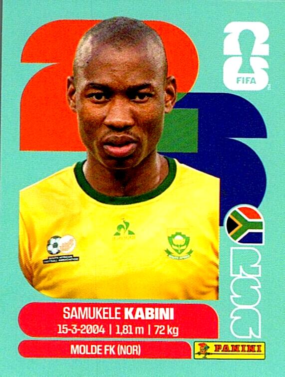 STICKERS FIFA WORLD CUP 2026 SAMUKELE KABINI NºRSA 5
