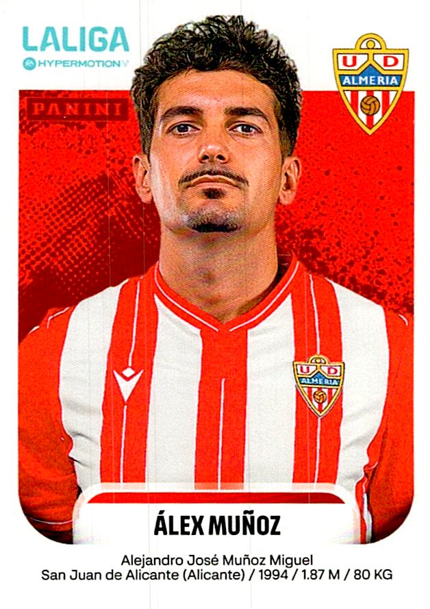 LALIGA HYPERMOTION 2025-26 ALEX MUÑOZ ALMERIA Nº29B