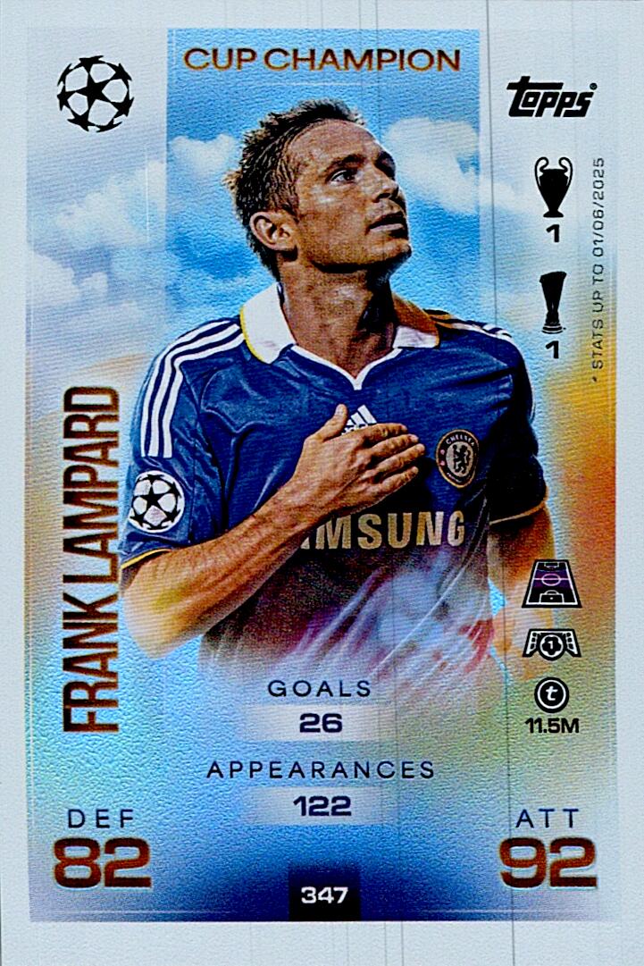 MATCH ATTAX CHAMPIONS LEAGUE 2025/2026 LAMPARD CUP CHAMPION Nº347