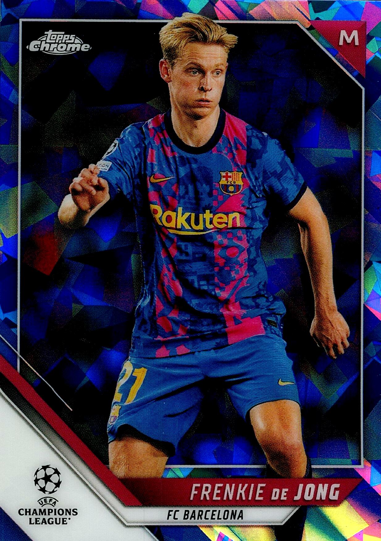 TOPPS CHROME UEFA CHAMPIONS LEAGUE 2021/2022 FRENKIE DE JONG ZAFIRO Nº93