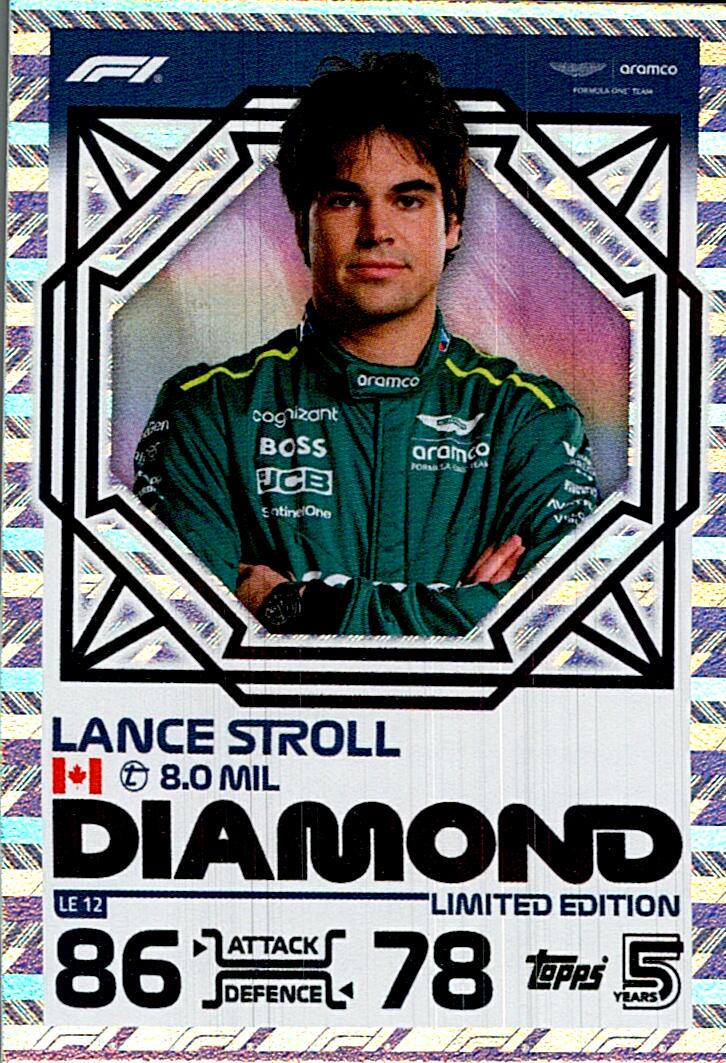 TOPPS TURBO ATTAX 2024 LANCE STROLL DIAMOND LE12