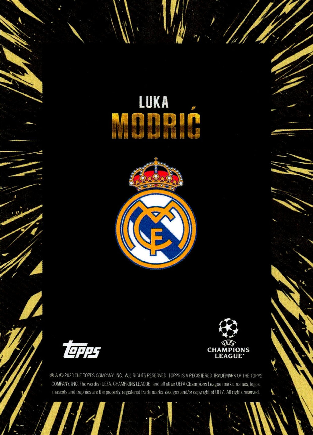 TOPPS DECO UCL 2022/2023 LUKA MODRIC GOLD