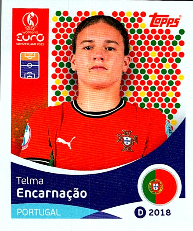 TOPPS WOMEN´S EURO SWITZERLAND 2025 TELMA ENCARNACAO Nº124