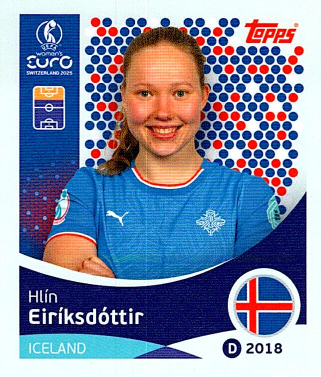 TOPPS WOMEN´S EURO SWITZERLAND 2025 HLÍN EIRÍKSDÓTTIR Nº76